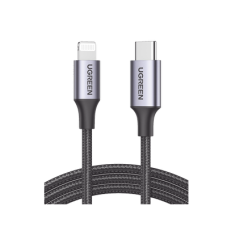 Cable USB-C a Lightning | 1 Metro (3.28 Pies) | Certificado MFi | Carga Rápida 60W | 480 Mbps | Conector C94 | Adecuado para iPhone, iPad y iPod | Protección Integrada | Caja de Aluminio | Nylon Trenzado | Color Negro Cable USB-C a Lightning | 1 Metro (3.28 Pies) | Certificado MFi | Carga Rápida 60W | 480 Mbps | Conector C94 | Adecuado para iPhone, iPad y iPod | Protección Integrada | Caja de Aluminio | Nylon Trenzado | Color Negro