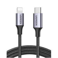 Cable USB-C a Lightning | 2 Metros (6.56 Pies) | Certificado MFi | Carga Rápida 60W | 480 Mbps | Conector C94 | Adecuado para iPhone, iPad y iPod | Protección Integrada | Caja de Aluminio | Nylon Trenzado | Color Negro Cable USB-C a Lightning | 2 Metros (6.56 Pies) | Certificado MFi | Carga Rápida 60W | 480 Mbps | Conector C94 | Adecuado para iPhone, iPad y iPod | Protección Integrada | Caja de Aluminio | Nylon Trenzado | Color Negro