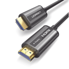 Cable HDMI de 15 Metros (49.21 Pies) por Fibra Óptica 4K@60Hz | Fibra de 4 Núcleos + Cobre EstaÑado de 7 Núcleos | Compatible con HDMI 2.0 | Alta Velocidad 18 Gbps | 3D | HDR | Carcasa de Zinc | Premium | 2 AÑos de GarantÍa