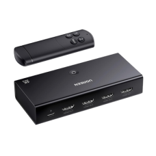 Conmutador HDMI Switch 4@60Hz | 3 Entradas a 1 Salida | 3D | HDR | Dolby Atmos | DTS5.1/7.1 | HDCP2.2 | PCM2.0 | HDMI2.0 | Reduce el Retraso y la perdida de fotogramas | Incluye Control Remoto.