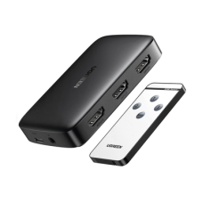 Conmutador HDMI (Switch) 4K@30Hz | 3 Entradas a 1 Salida | 3D | Transmisión Estable | Incluye Control Remoto | Receptor de Infrarrojos | Indicador LED | Chip Inteligente | Incluye Cable Micro USB para Alimentación.