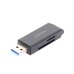 Lector de tarjetas SD portátil USB 3.0 de doble ranura / adaptador de tarjeta de memoria flash concentrador para TF SD Micro SD SDXC SDHC MMC RS-MMC Micro SDXC Micro SDHC UHS-I