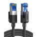 Cable Ethernet Cat8 CLASS F/FTP Redondo con Malla de Nylon 1 Metro (3.28 Pies)
