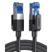 Cable Ethernet Cat8 CLASS F/FTP Redondo con Malla de Nylon 2 Metros (6.56 Pies)