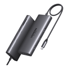 Docking Station USB-C Hub 10 en 1 UGREEN Revodok Pro 210 / Dual HDMI 4K 60Hz y 8K 30Hz / 3 Puertos USB-A + USB-C 3.0 / Carga PD 100W / Ethernet Gigabit 1000M / Lector Tarjetas SD y TF / Compatible Windows y macOS