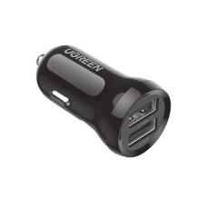 Cargador de Auto Mini de 24W / 2 Puertos USB-A / Compatible con Vehículos de 12 y 24 VCD / Chip Inteligente / Diseño Compacto / Multi protección / ABS-PC Ignifugo.