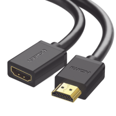 Cable Extensor HDMI de 1 Metro (3.28 Pies) / 4K@60Hz / 3D / HDR / Macho a Hembra / Núcleo de Cobre Estañado / Transmisión Estable