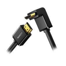 Cable HDMI 2.0 en Ángulo de 90° / 3 Metros (9.84 Pies) / 4K@60Hz / HDR / 3D / HEC (Canal Ethernet HDMI) / ARC (Canal de Retorno de Audio) / CEC / 32 Canales de Audio / HDCP 2.2 / Dolby Atmos / 18 Gbps / Blindaje Múltiple