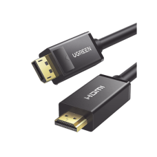 Cable DP Macho a HDMI Macho / Longitud 3 Metros (9.84 Pies) / Soporta 4K@30Hz / Soporta 3D / Cobre EstaÑado 28AWG / Blindaje Interno MÚltiple / TransmisiÓn Unidireccional / BotÓn de LiberaciÓn / Chip de Última GeneraciÓn