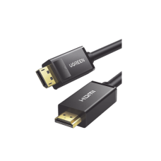 Cable DP Macho a HDMI Macho | Longitud 5 Metros (16.40 Pies) | Soporta 4K@30Hz | Soporta 3D | Cobre EstaÑado 28AWG | Blindaje Interno MÚltiple | TransmisiÓn Unidireccional | BotÓn de LiberaciÓn | Chip de Última GeneraciÓn.