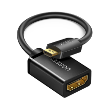 Adaptador Micro HDMI a HDMI (HDMI Tipo D) / 18Gbps / 4K@60Hz / HDR / Tecnología 3D / ARC / Carcasa PC+ABS / HDCP / Longitud de 22 cm (8.66 pulgadas)