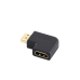 Adaptador HDMI Tipo L Macho a Hembra / Hacia Abajo / HDMI 2.0 4K@60Hz / Proporciona Flexibilidad Sin Doblar los Cables HDMI