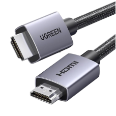 Cable HDMI 2.0 de Nylon Trenzado | 2 metros | 4K@60Hz | ARC | Dolby ATMOS | True HD | DTS HD | HDR | 3D Inversivo  | 3 modos de Visualización | 3 Capas de Protección + 4 de Blindaje | Niquelado | Carcasa de Aluminio.