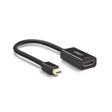 Convertidor Mini Display Port a HDMI / 4K@30Hz / Thunderbolt / Blindaje Interno Múltiple / Carcasa ABS / Longitud de 25 cm (9.84 pulgadas)