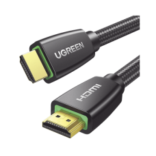 Cable HDMI 2.0 de Nylon Trenzado / 10 Metros (32.81 Pies) / 4K@60Hz / HDR / 3D / HEC (Canal Ethernet HDMI) / ARC (Canal de Retorno de Audio) / Color Profundo de 48 Bits / Audio de 32 Canales / HDCP 2.2 / Audio DTS: X / 18 Gbps / Blindaje de 4 Capas