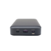 Power Bank de 20000mAh | 3 Salidas 100W Max. | USB-A + 2 USB-C | PD 3.0 | QC3.0 | FCP | SCP | Pantalla Inteligente | Carcasa Ignifuga | Color Gris | Incluye Cable USB de 50cm | Carga tu Laptop de Manera Segura.