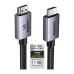 Cable HDMI 2.1 de 8K@60Hz | 2 Metros (6.56 Pies) | 48Gbps | HDR10+ | 3D Inversivo | eARC | Dolby ATMOS | VVR | QMS | QFT | ALLM | 3 Modos de Visualización | Certificado HDMI 8K | Niquelado | Nylon Trenzado | Carcasa de Aluminio