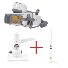 Kit de radio UM385 | mas antena marina de fibra de vidrio TX-5206-SYS y soporte para antena 4186 Kit de radio UM385 | mas antena marina de fibra de vidrio TX-5206-SYS y soporte para antena 4186