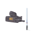 Kit de radio UM385BK | mas antena marina de fibra de vidrio TX-5101SYS/10M fabricada en fibra de vidrio con base roscable de acero inoxidable 