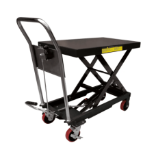 Mesa Elevadora Hidráulica / Capacidad 300 kg a 1 t / Ruedas de Poliuretano / Sistema Hidráulico con Freno / Soporte de Tijera / Ideal para Cargas Medias y Pesadas