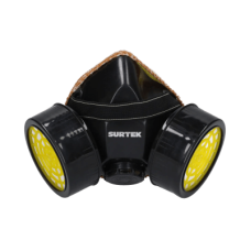 Respirador de Media Cara / Protección contra Contaminantes Aéreos / Diseño de Media Cara / Doble Cartucho Intercambiable / Incluye 2 Cartuchos para Vapores Orgánicos / Variedad de Filtros / Sellado Cómodo / Válvul