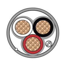 CAJA DE 305 METROS DE CABLE BLINDADO DE 3 X 14 AWG BLINDADO GRIS