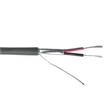 Cable Calibre 22 / 2 Conductores / Blindado / 305 Metros (1000 Pies) / Riser / UL / Color Gris / Hecho en México