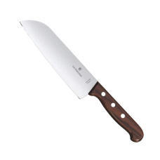 Cuchillo Santoku Wood de 17 cm, Filo con Corte Recto, Estilo Japonés