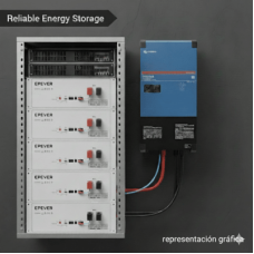 Kit Inversor Cargador de 4 kW con Salida de 110 Vca y respaldo de 20 kWh en batería de LiFePO4 Kit Inversor Cargador de 4 kW con Salida de 110 Vca y respaldo de 20 kWh en batería de LiFePO4