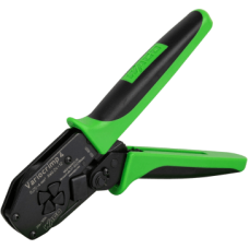 Tenaza de Crimpado / 0.25-4.0 mm² / Para Terminales con y sin Cuello de Plástico / Diseño Ergonómico / Color Verde/Negro