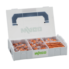 Kit de Bornas de Conexión L-BOXX Mini / Serie 221 / 4 mm² / Transparente / Temperatura 85°C / 4-5 Conductores