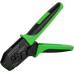 Tenaza de Crimpado / 0.25-4.0 mm² / Para Terminales con y sin Cuello de Plástico / Diseño Ergonómico / Color Verde/Negro