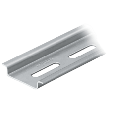 Carril DIN de Acero / 35 x 7.5 mm / Longitud 2 m (78.74 in) / Perforado según EN 60715 / Color Plateado / Para Instalaciones Eléctricas Carril DIN de Acero / 35 x 7.5 mm / Longitud 2 m (78.74 in) / Perforado según EN 60715 / Color Plateado / Para Instalaciones Eléctricas