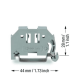 Tope de Cierre sin Tornillos / Para Carril DIN 35 x 15 y 35 x 7.5 mm / Ancho 6 mm (0.236 in) / Material Poliamida PA 66 / Montaje Encajable sin Herramientas / Sistema de Marcaje Integrado