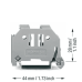 Tope de Cierre para Carril DIN / Sin Tornillos / Ancho 10 mm / Material Poliamida PA 66 / Montaje Encajable / Compatible 35x15 y 35x7.5 mm / Color Gris