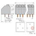 Bloque Terminal PCB / 8 Polos / Push-in CAGE CLAMP® / 1.5 mm² / 8A 320V / Pin Spacing 3.5 mm / Botón Push / THT / Policarbonato V0