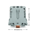 Borna de Paso para Corrientes Elevadas, 95 mm², POWER CAGE CLAMP, 2 Puntos de Conexión, 232 A, 1000 V, Montaje Carril DIN 35x15, Gris