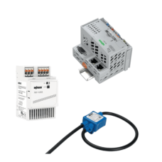 Sistema de Medición y Control de Potencia / 3 Fases 690 VAC / Controlador PFC200 / Fuente Conmutada 24VDC / Módulo Conmutador 16A / Terminales Fusibles / Rail DIN 35x7.5 mm