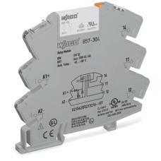 Módulo con Relé / 24 VCC / 1 Inversor / 6 A Corriente Permanente / Push-in CAGE CLAMP® / IP20 / Aislamiento Reforzado / LED Indicador Amarillo