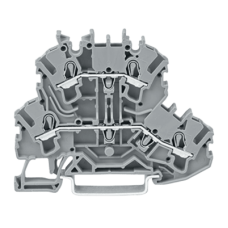 Borna de Doble Piso / Push-in CAGE CLAMP® / 2.5 mm² / 24 A / 500 V / Aplicaciones Ex e II / Carril DIN / Gris