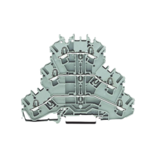 Borna de Paso Triple / 3 Niveles L/L/L / 6 Puntos Conexión / Push-in CAGE CLAMP® / 2.5 mm² / 24 A / 500 V / Aplicaciones Ex e II / Carril DIN 35x15 y 35x7.5