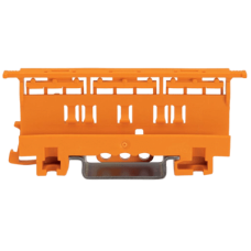 Portador de Montaje WAGO 221 Series, 4 mm², Montaje en Riel DIN-35 y por Tornillos, Color Naranja, Poliamida PA66 V0, 17.5 mm Ancho