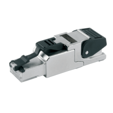 Conector Ethernet RJ-45 / Cat. 6A / Axial / Código T568A / AWG 22 / 10 Gbps / IP20 / -40°C a +85°C