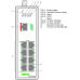 Switch Industrial Gestionable / 8 Puertos 100Base-TX / PROFINET Clase B / Alimentación 12-60V DC / IP30 / -40°C a +70°C / Gestión Web-SNMP / MRP / VLAN