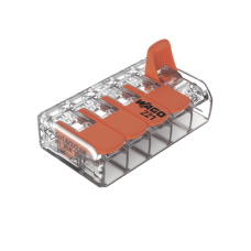 Conector Eléctrico / Borna de Conexión con Palancas / 5 Puntos / 6 mm² Máximo / 30A 450V / Transparente / CAGE CLAMP® / UL-ENEC-CB