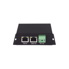 Splitter PoE / 1 Puerto PoE Entrada / 1 Puerto Salida Datos / 1 Salida de 12 Vcc, 2A / Presupuesto PoE 30W /