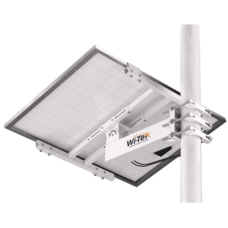 Soporte Montaje para Panel Solar WI-BRKP133 para Postes / Estructura Galvanizada SGCC 2 mm / Ajuste Ángulo 0-75° / Compatible Postes Redondos 76-133 mm y Cuadrados 50-130 mm / Paneles hasta 900 mm Ancho y 35 mm Grosor / Resistente Corrosi&oacut