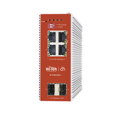 Switch L2+ PoE Industrial / Administración Cloud-Web-CLI / 4 Puertos PoE af/at 100/1000 Mbps / 2 Puertos SFP Gigabit / Presupuesto PoE 120 W / Protocolo ERSP (redundancia enlaces)