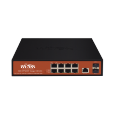  Switch Administrable de 8 puertos Gigabit Ethernet con PoE 802.3 af/at y 24V Pasivo + 2 SFP Gigabit, 150 W