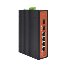 Switch Industrial PoE++ y pasivo de 24V / No administrable con 4 puertos Gigabit + 2 SFP / Presupuesto máx 180 W / Watchdog